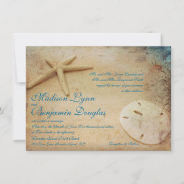Invitaciones a bodas de destino de playa rústica