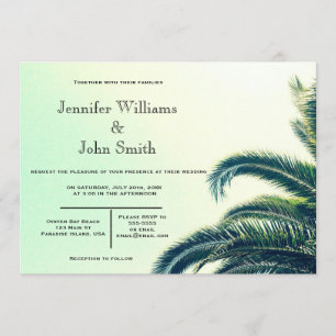 Invitaciones a bodas de destino de tipografía de p
