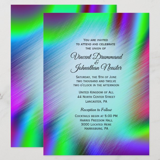 Invitaciones a bodas de diseño bohemias (Anverso / Reverso)