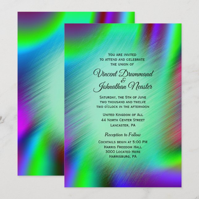 Invitaciones a bodas de diseño bohemias (Anverso / Reverso)
