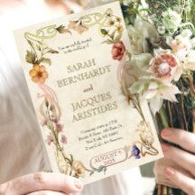 Invitaciones a bodas de época Art Nouveau Deco