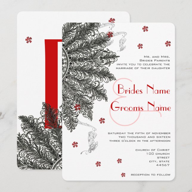 Invitaciones a bodas de fans de Red Black (menos f (Anverso / Reverso)