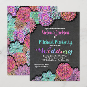 Invitaciones a bodas de Fiesta Floral de Mandala e