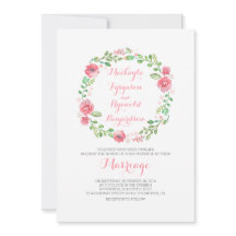 invitaciones a bodas de flores de color agua para