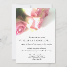 Invitaciones a bodas de flores rosadas