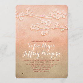 Invitaciones a bodas de flores rosas