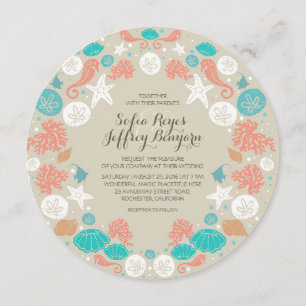 Invitaciones a bodas de guirnaldas de playa