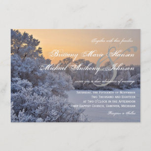 Invitaciones a bodas de invierno con hielo de niev