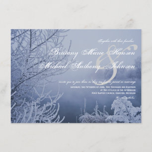 Invitaciones a bodas de invierno de la escena del