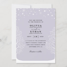 invitaciones a bodas de invierno púrpura