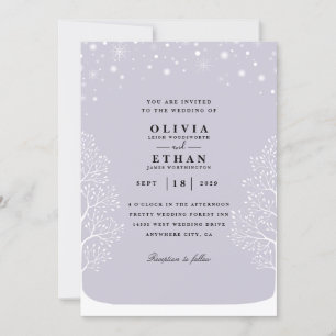 invitaciones a bodas de invierno púrpura