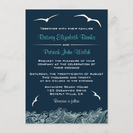Invitaciones a bodas de la Marina de Guerra y Olas