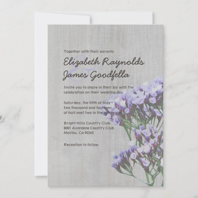Invitaciones a bodas de limón vintage (Anverso)