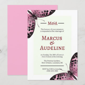 Invitaciones a bodas de mariposa, invitaciones a b