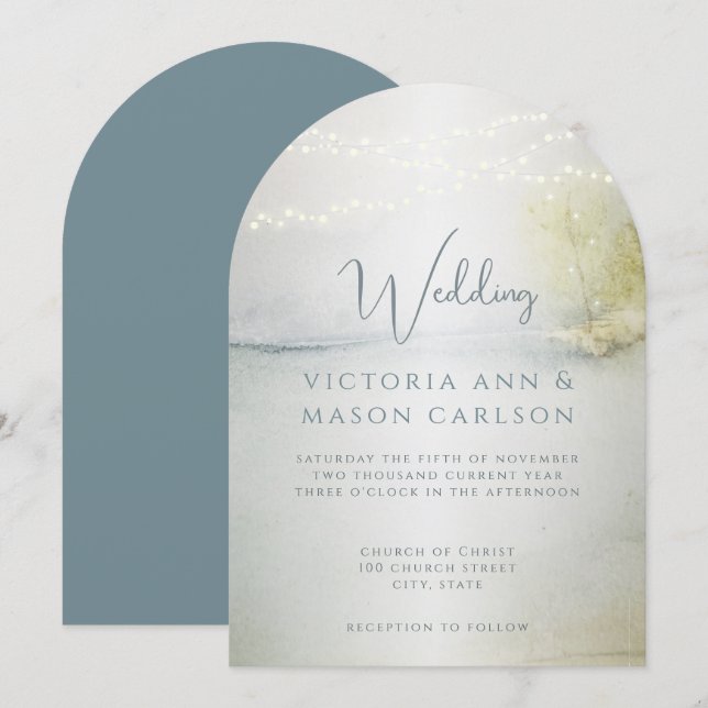 Invitaciones a bodas de Moda costera (Anverso / Reverso)