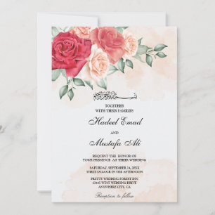 invitaciones a bodas de musulmanes florales ruidos