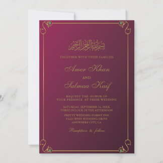 invitaciones a bodas de musulmanes rojos