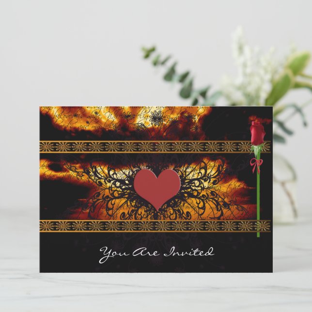 Invitaciones a bodas de nubes renacentistas mediev (Anverso de pie)