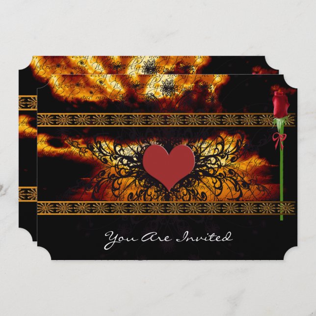 Invitaciones a bodas de nubes renacentistas mediev (Anverso / Reverso)