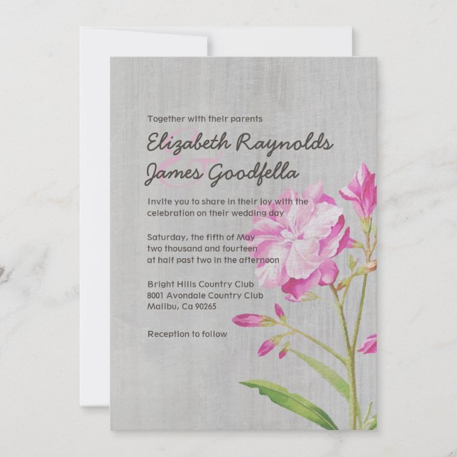 Invitaciones a bodas de óletro de época (Anverso)