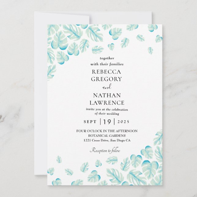 Invitaciones a bodas de otoño (Anverso)