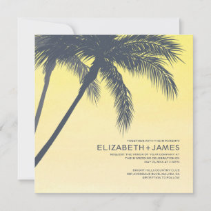 Invitaciones a bodas de palmeras