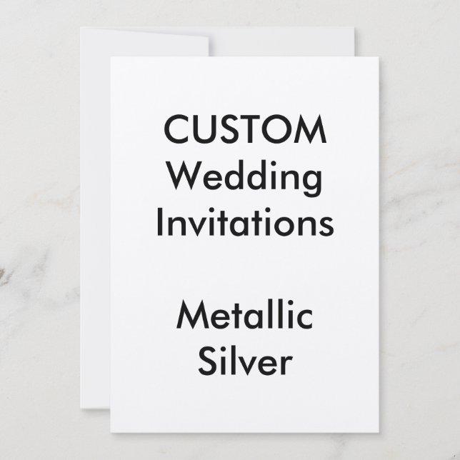 Invitaciones a bodas de personalizado METALIC SILV (Anverso)