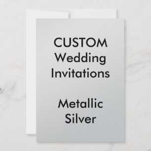 Invitaciones a bodas de personalizado METALIC SILV