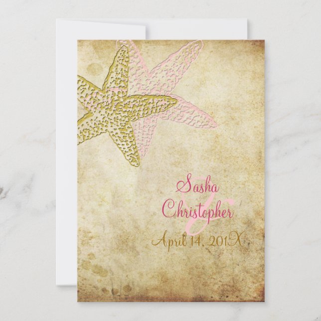 Invitaciones a bodas de playa (Anverso)