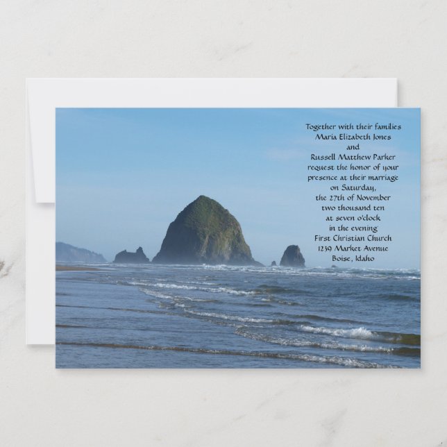 Invitaciones a bodas de playa (Anverso)