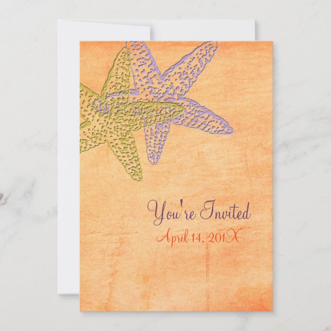 Invitaciones a bodas de playa (Anverso)