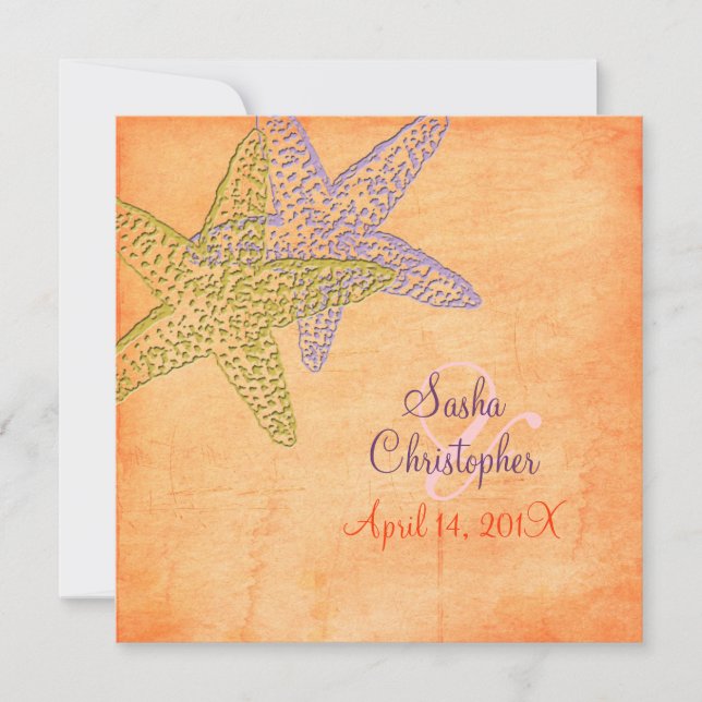 Invitaciones a bodas de playa (Anverso)