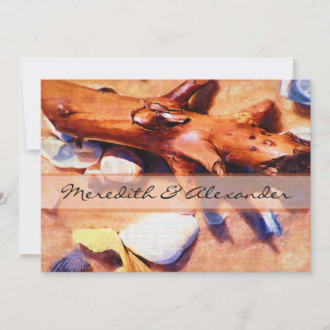 Invitaciones a bodas de playa (Anverso)
