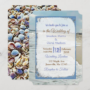 Invitaciones a bodas de playas y castillos