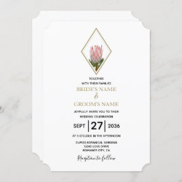 Invitaciones a bodas de Rustic King Protea