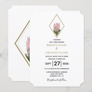 Invitaciones a bodas de Rustic King Protea