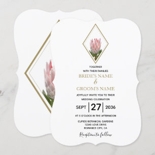Invitaciones a bodas de Rustic King Protea