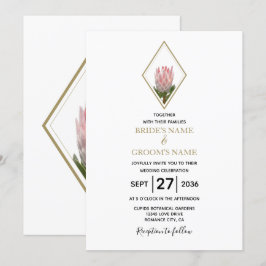 Invitaciones a bodas de Rustic King Protea