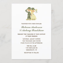 Invitaciones a bodas de soldados y novias