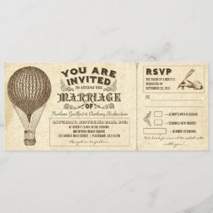 invitaciones a bodas de tipografía vintage con glo