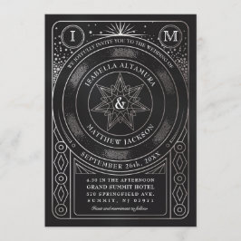 Invitaciones a bodas de unión celestial (Plata)