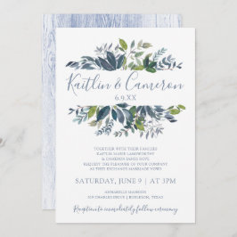 Invitaciones a bodas de verde - Azul y verde turbi