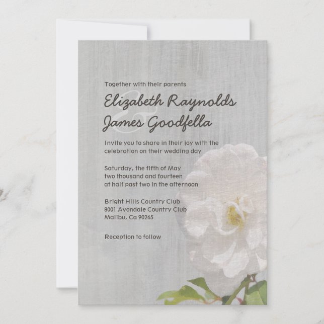 Invitaciones a bodas de vintage Gardenia (Anverso)