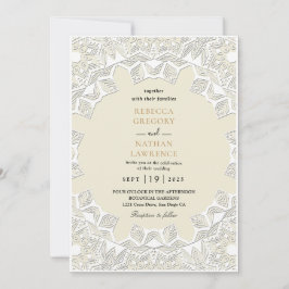 Invitaciones a bodas de White Rustic Lace