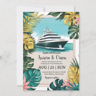 invitaciones a bodas de yates acuarelas
