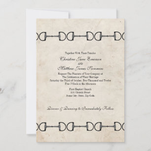 Invitaciones a bodas ecuestres en inglés de bits v