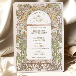 Invitaciones a bodas en Bougainvillea Art Nouveau