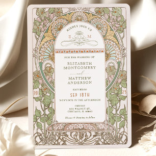 Invitaciones a bodas en Bougainvillea Art Nouveau