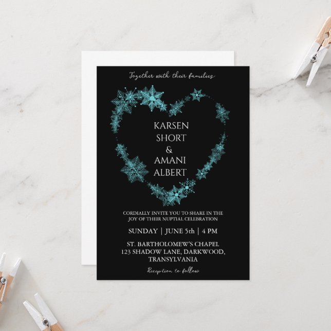 invitaciones a bodas en el invierno de nieve wonde (Anverso/Reverso In Situ)