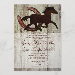 Invitaciones a bodas en el país de Caballo de Vaqu
